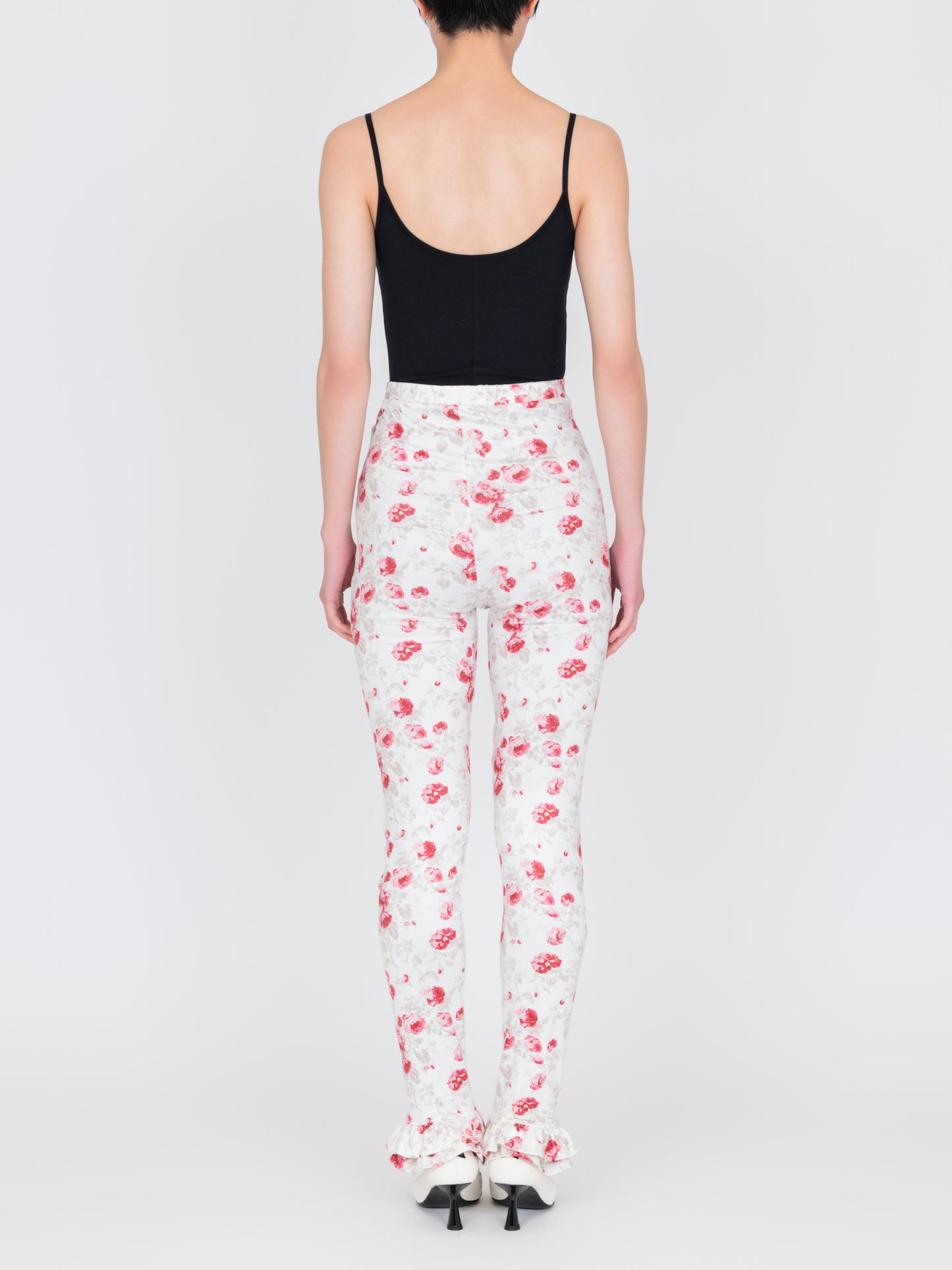 Ruffle Elastic Leggins