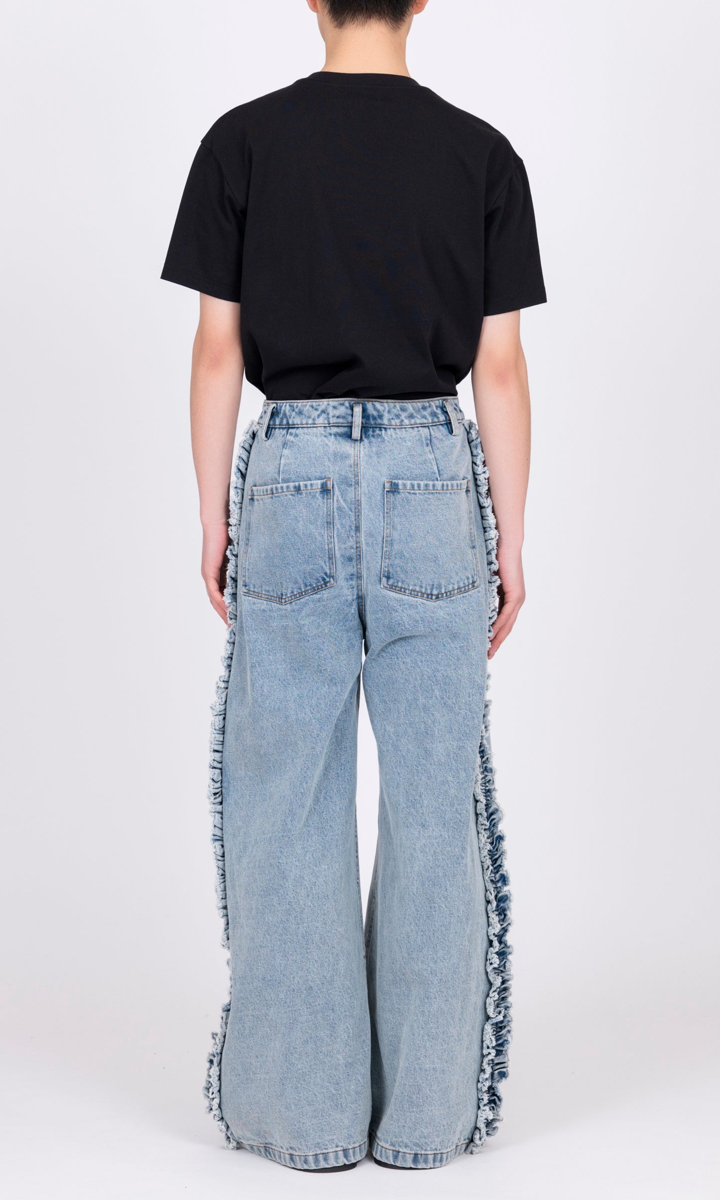 Ruffle Denim Pants