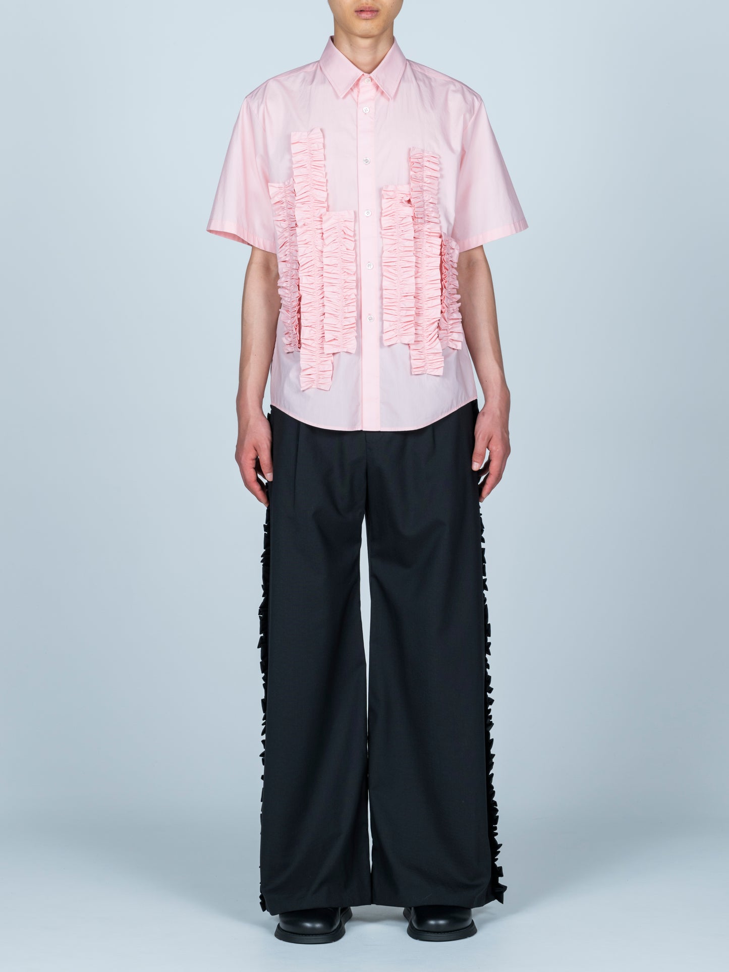 Ruffle Short Sleeve Shirt