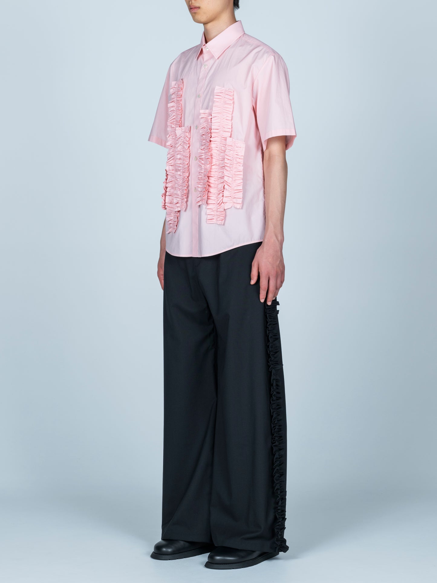 Ruffle Short Sleeve Shirt