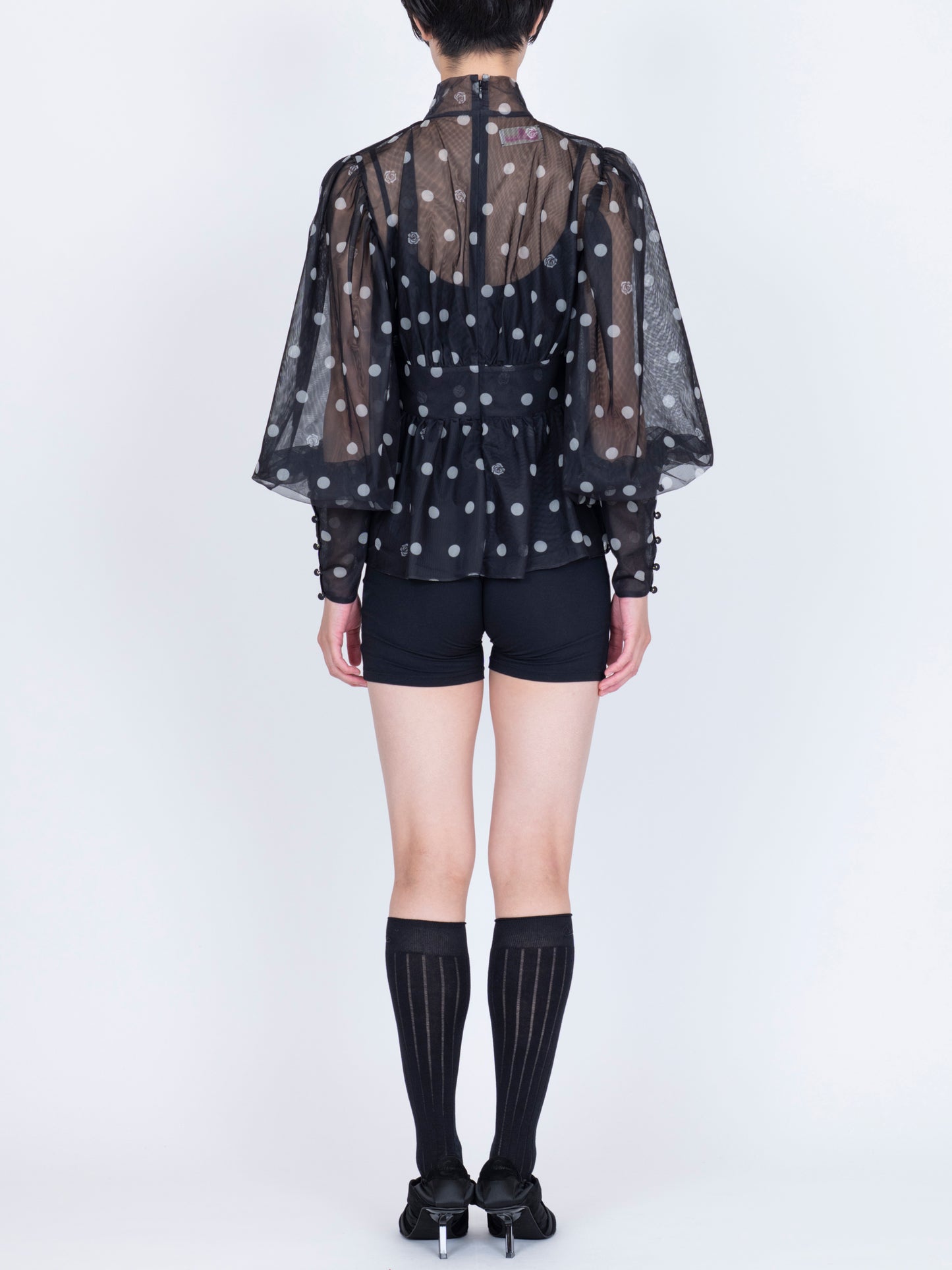 ''A Pois'' Tulle Chemisette