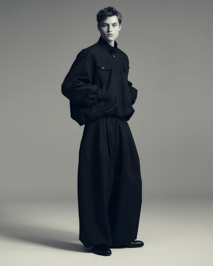 Gabardine Balloon Trousers