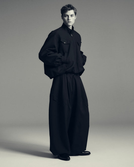 Gabardine Balloon Trousers