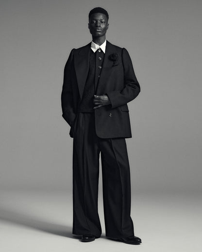 French Corded Wide Trousers