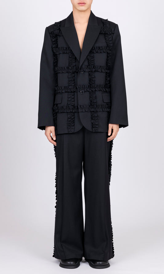 Ruffle Blazer