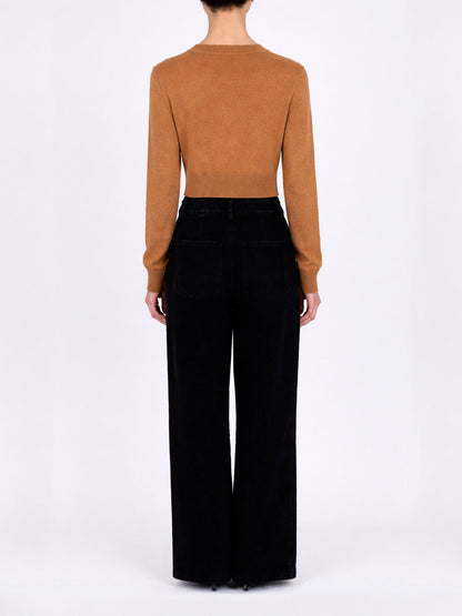 Rose Hand Broderie  Crew Cardigan