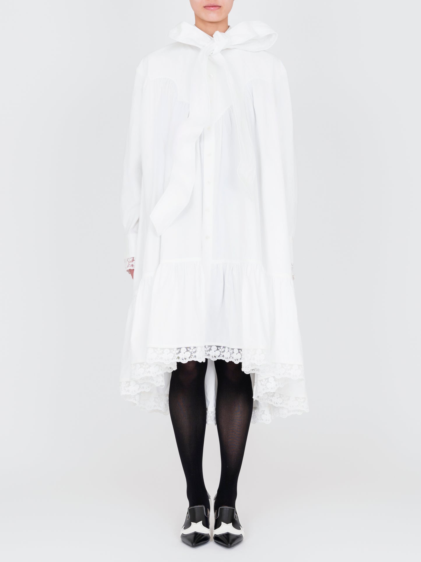 Lace Trimmed Ribbon Dress
