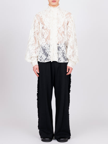 Puff Sleeve Lace Shirt