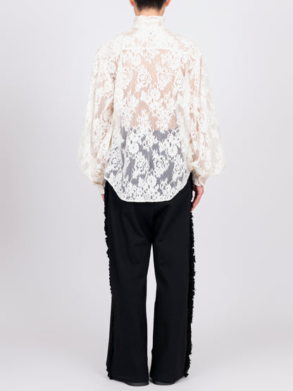 Puff Sleeve Lace Shirt