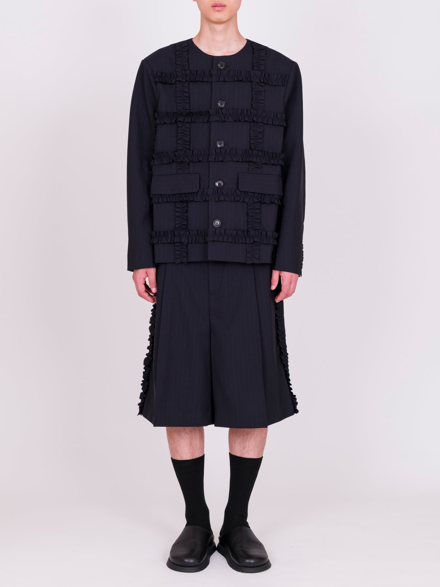 Ruffle Tailored Jacket