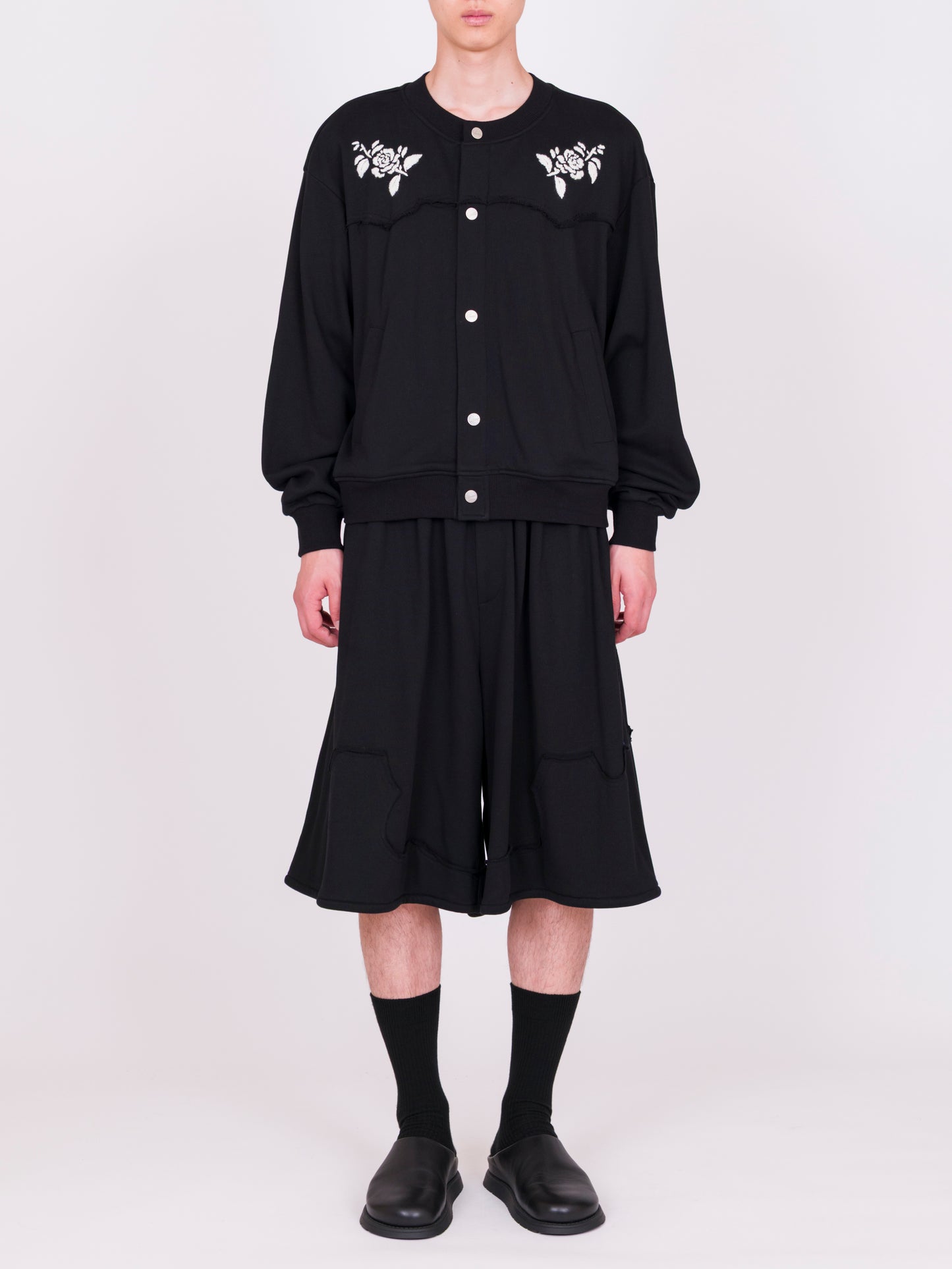 Hand Embroidered Jersey Cardigan