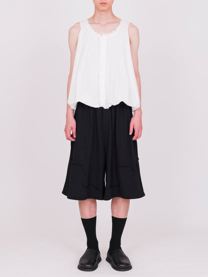 Lace Trimmed Puff Vest