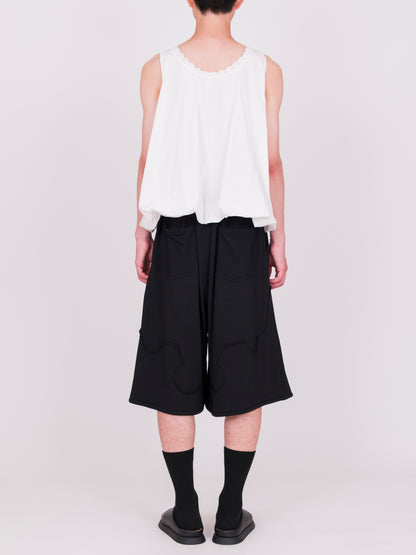 Lace Trimmed Puff Vest