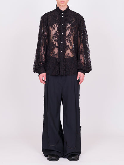 Puff Sleeve Lace Shirt