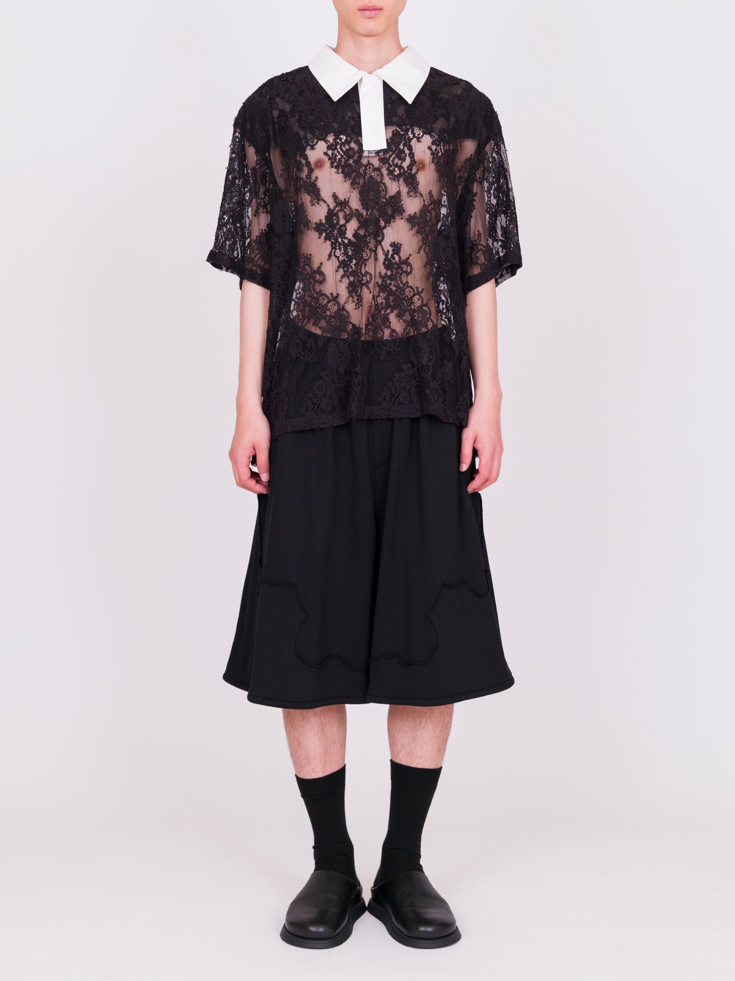 Lace Short Sleeve Rugby Shirt