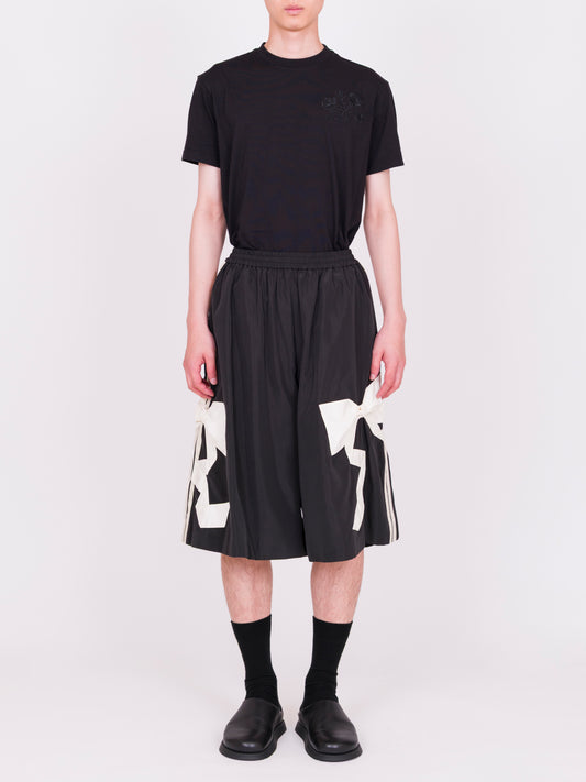 Ribbon Detail Side Line Wide Shorts