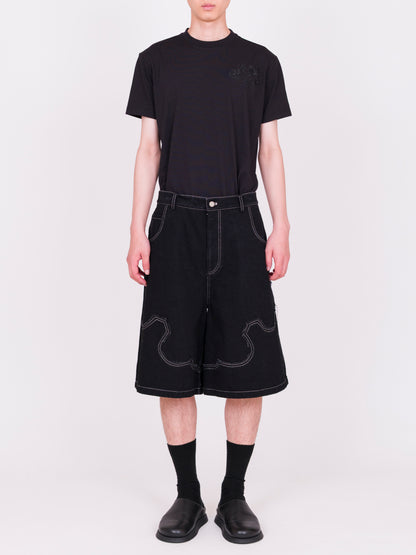 Denim Western Shorts