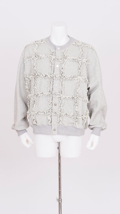 Ruffle Jersey Cardigan