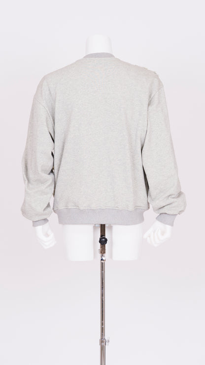 Ruffle Jersey Cardigan
