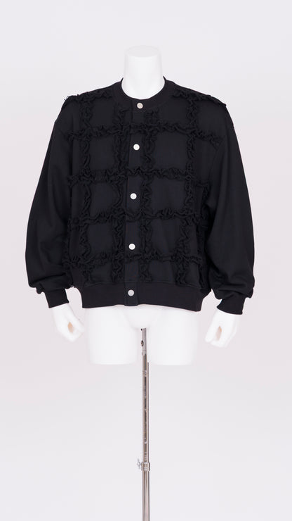 Ruffle Jersey Cardigan
