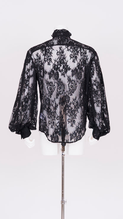 Ruffle Collar Lace Shirt