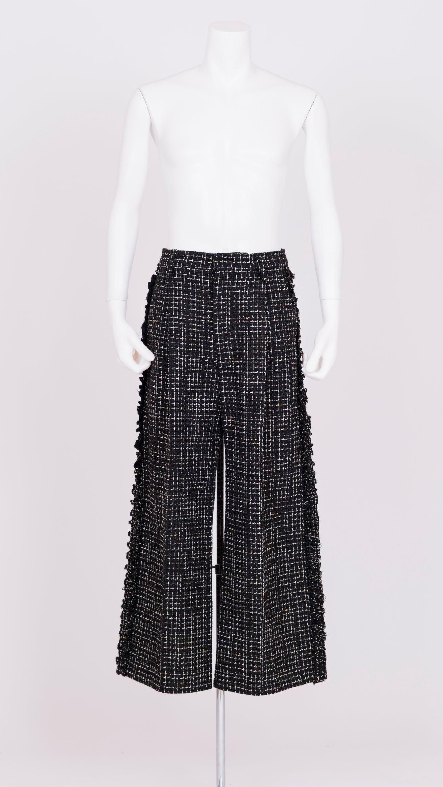 Ruffle Tweed Trousers