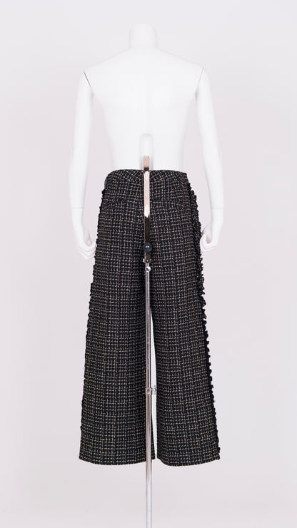Ruffle Tweed Trousers