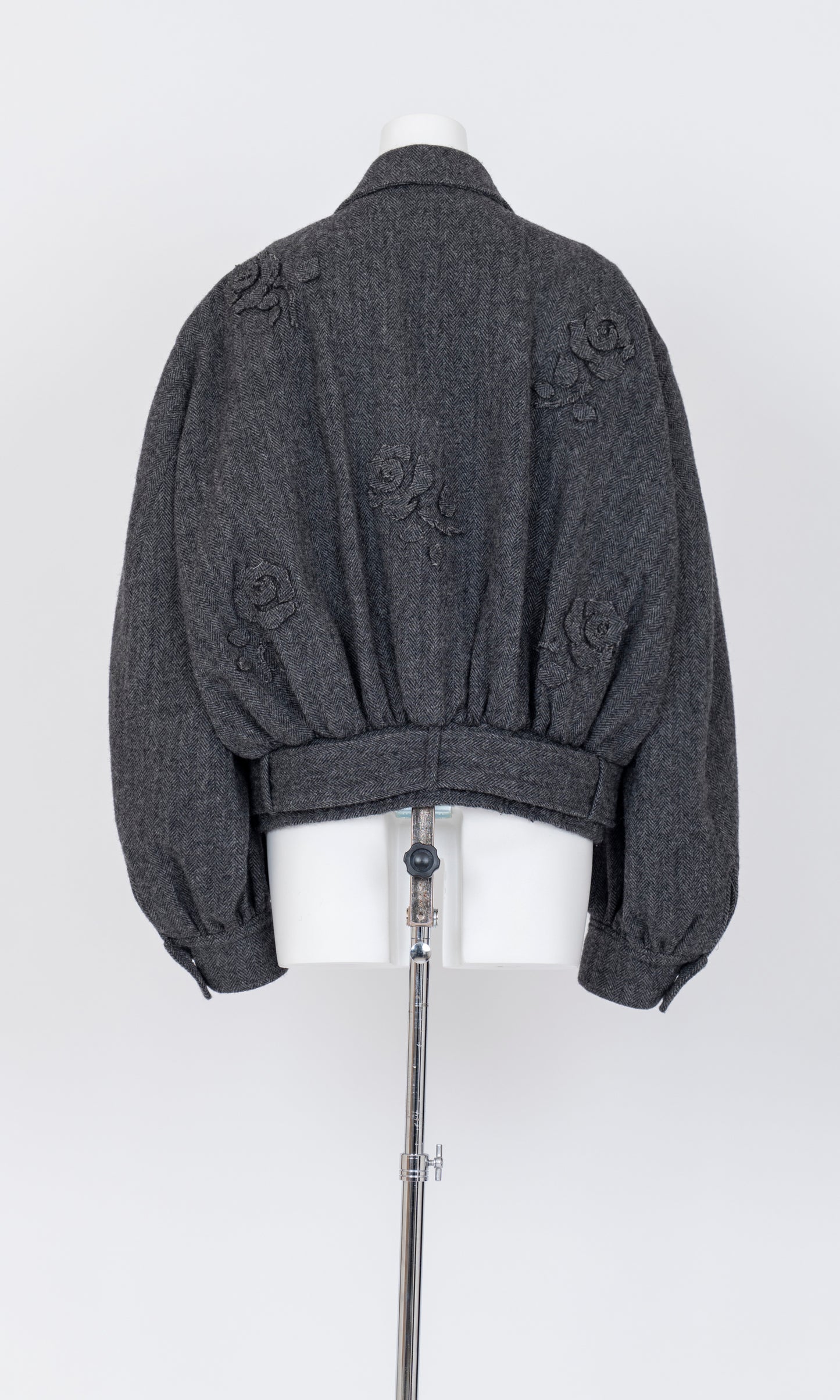 Flower Applique Bomber Jacket