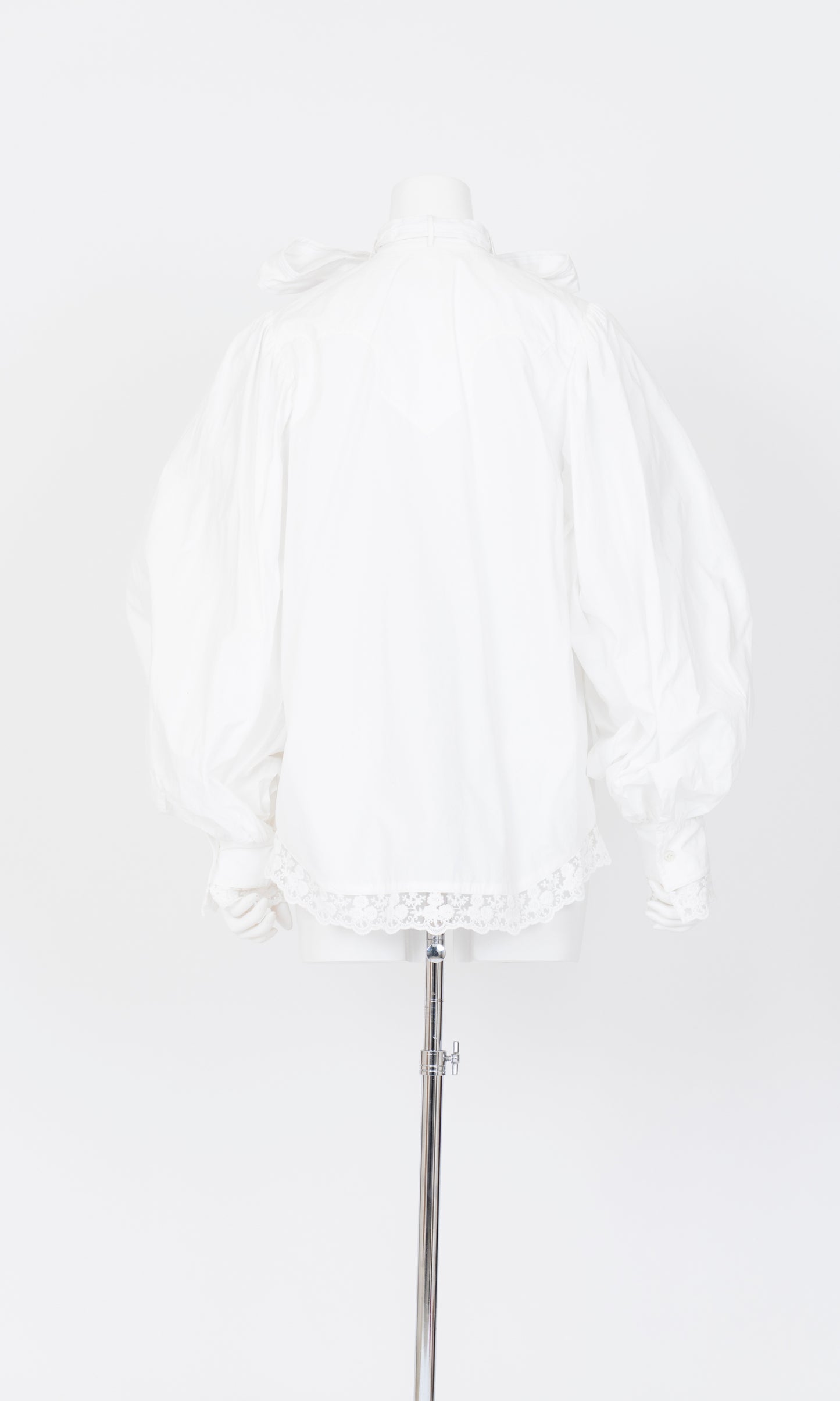 Lace Trimmed Ribbon Shirt