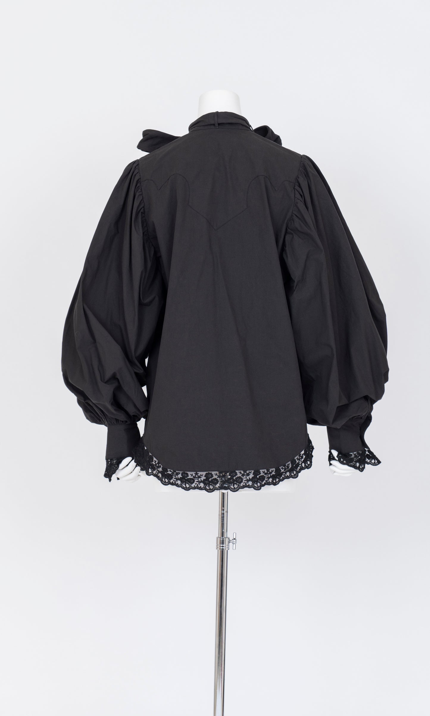 Lace Trimmed Ribbon Shirt