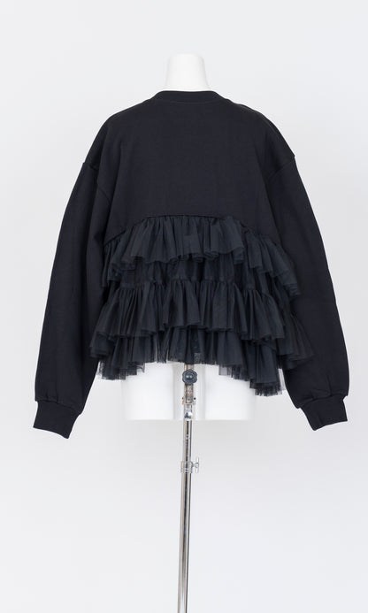 Tulle Jersey Cardigan
