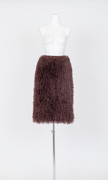 Ruffle Tulle Midi Skit