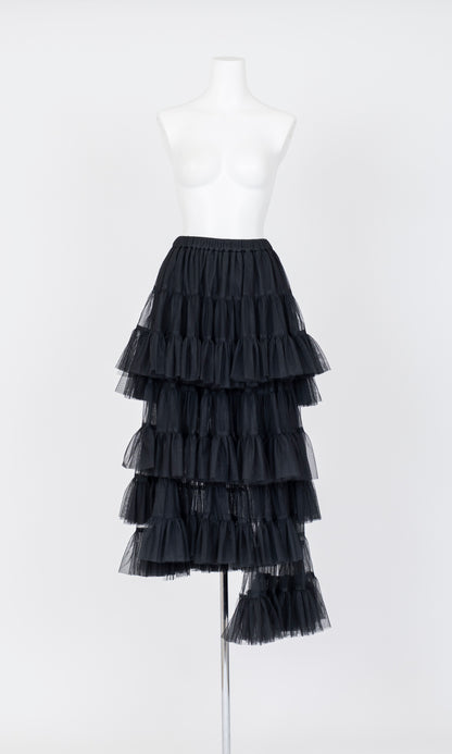Tulle Asymmetric Skirt