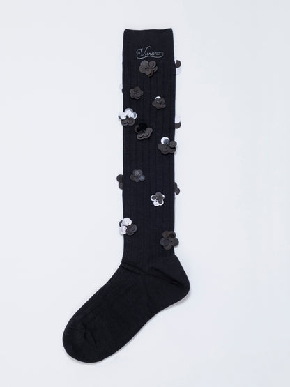 ''La Fleur'' Sequins Socks