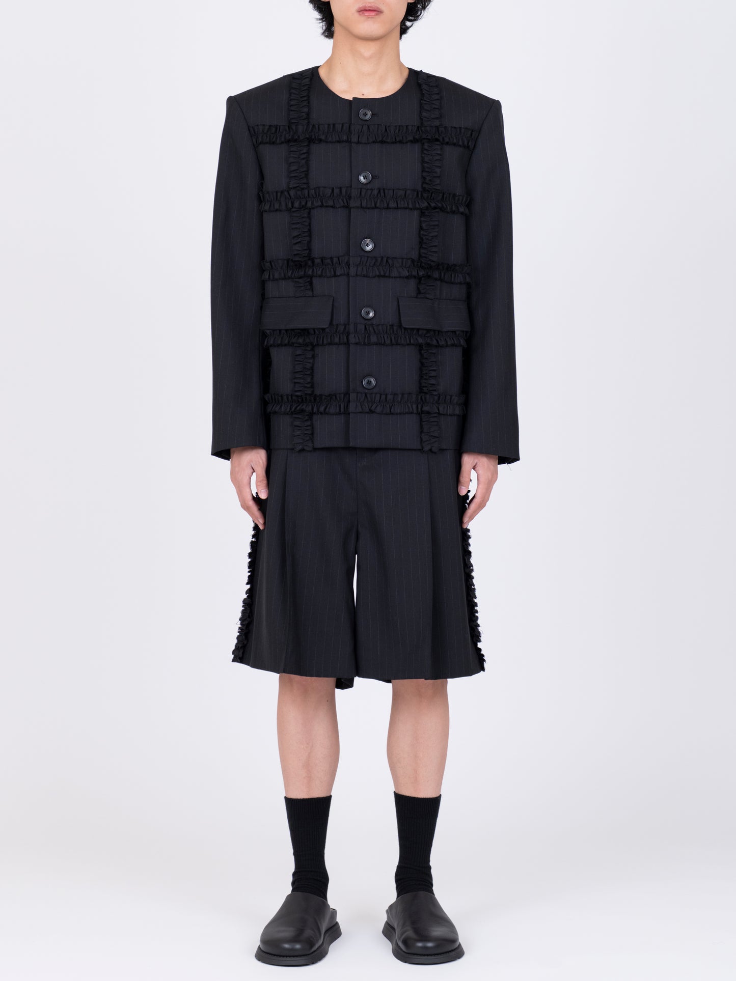 Ruffle Tailored Jacket