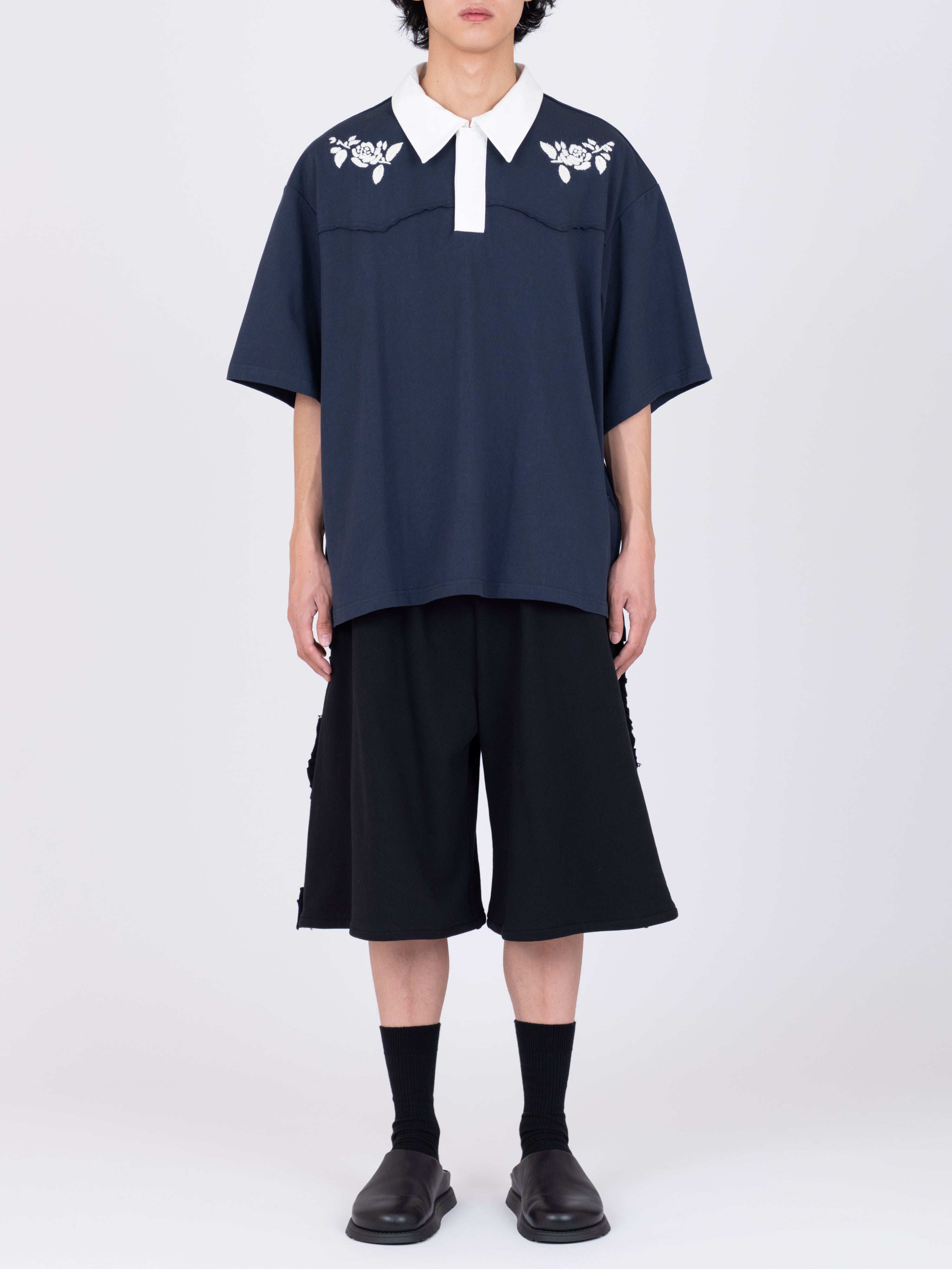 トップス Hand Embroidered S/S Rugby Shirt Hand Embroidered S/S Rugby Shirt – VIVIANO
