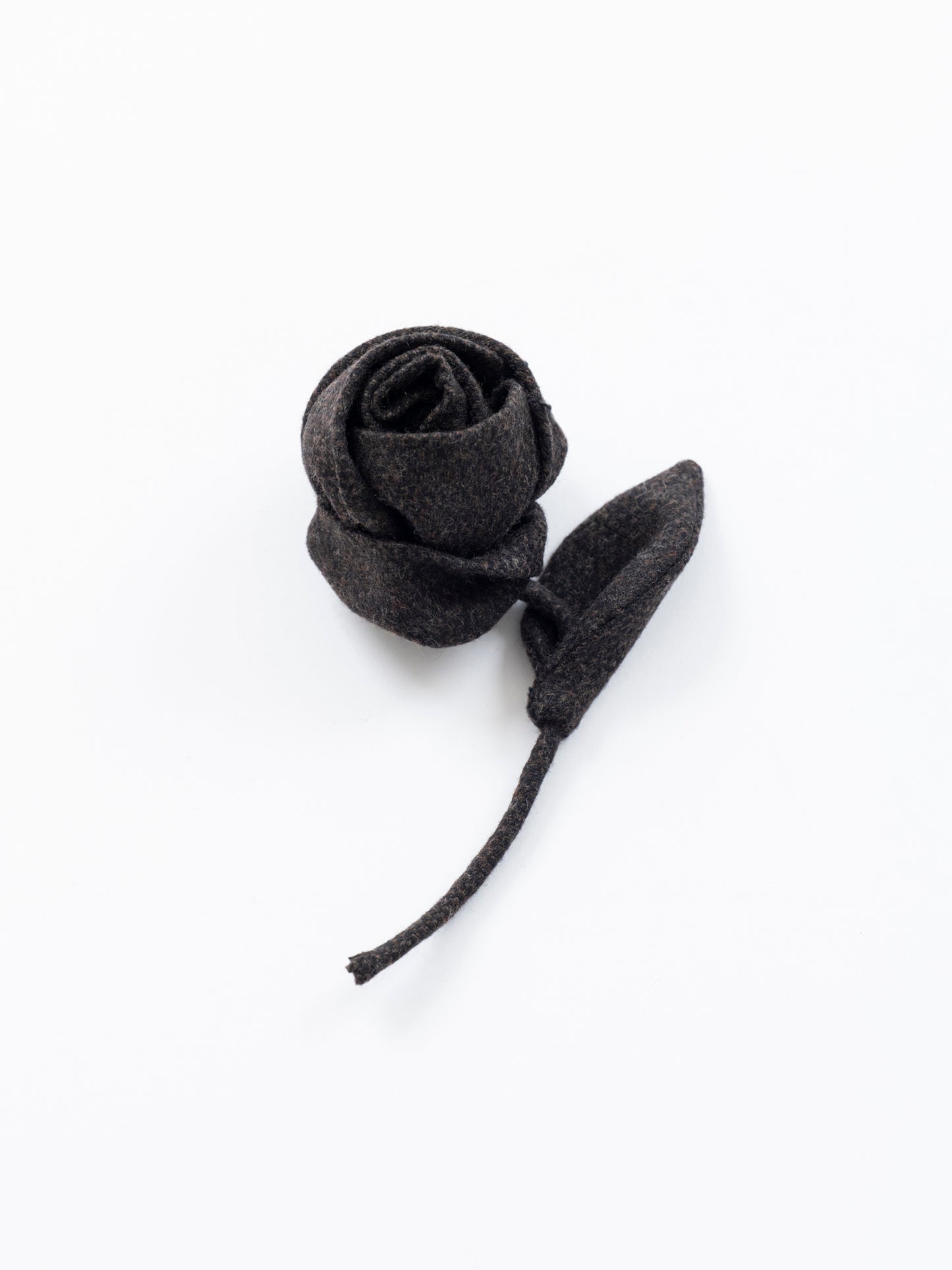 Tweed Rose Brooch