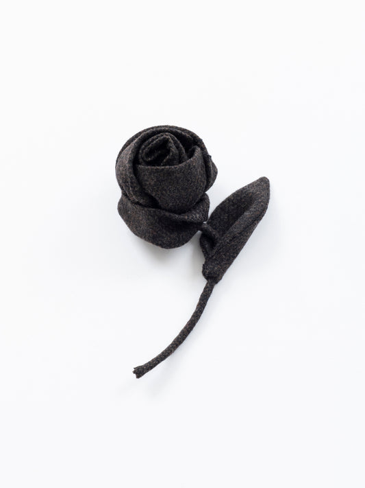 Tweed Rose Brooch