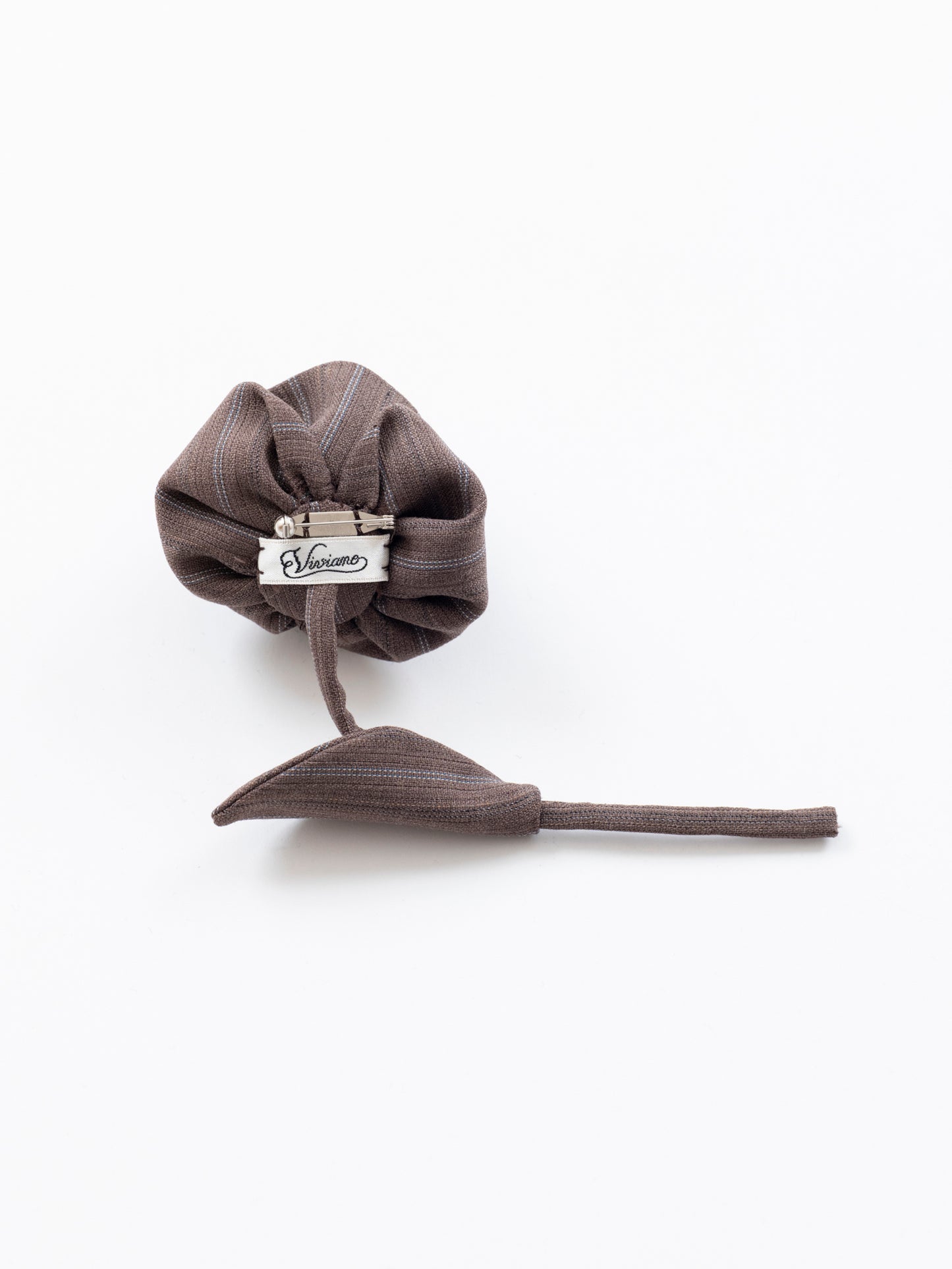 Striped Rose Brooch