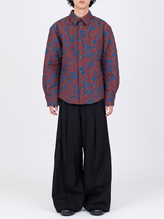 Flower Pattern Quilted Shirt
