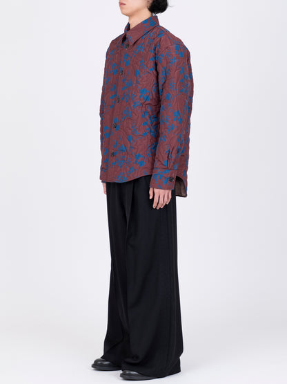Flower Pattern Quilted Shirt
