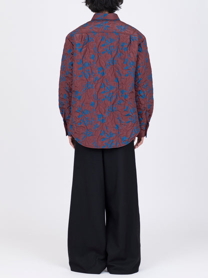 Flower Pattern Quilted Shirt