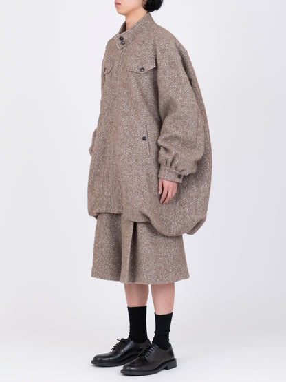 Herringbone Balloon Coat