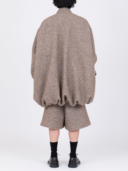 Herringbone Balloon Coat