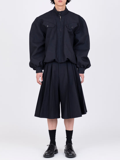 Gabardine Balloon  Harrington Jacket