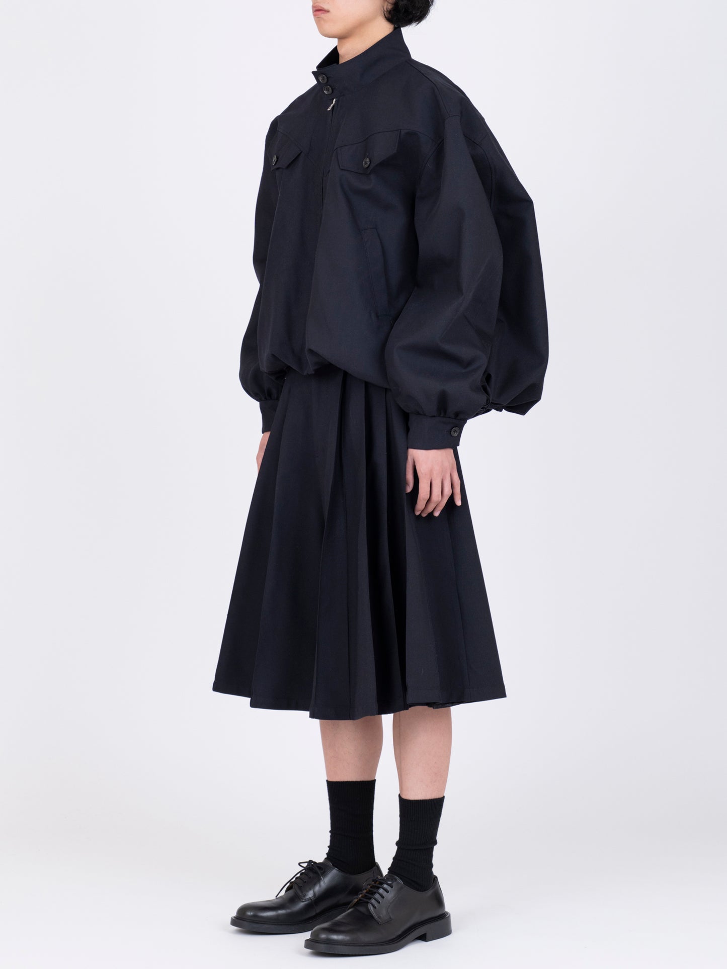 Gabardine Balloon  Harrington Jacket