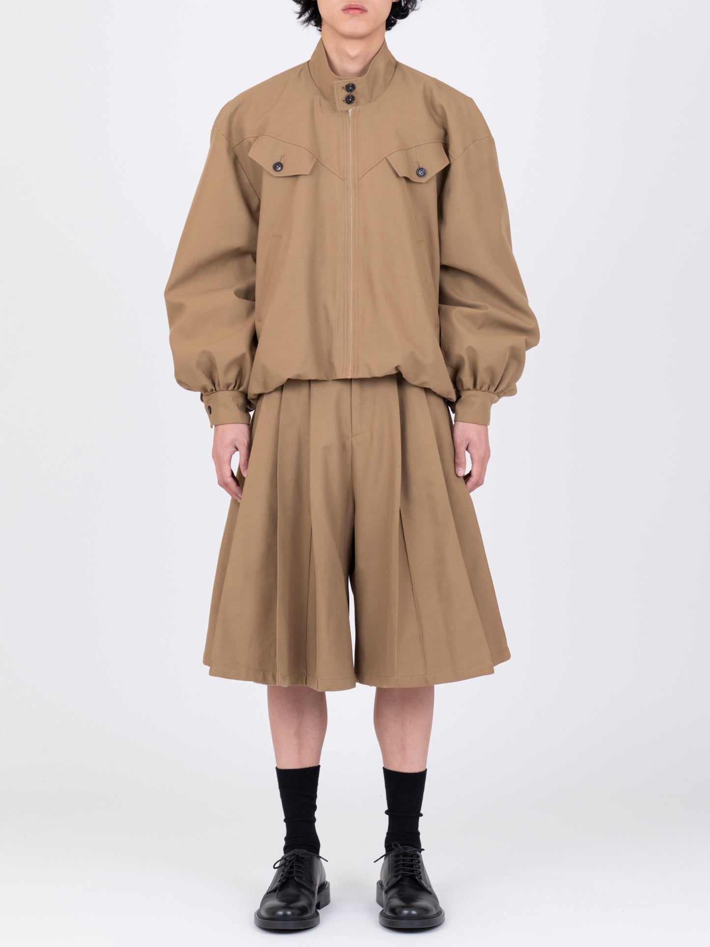 Gabardine Balloon  Harrington Jacket