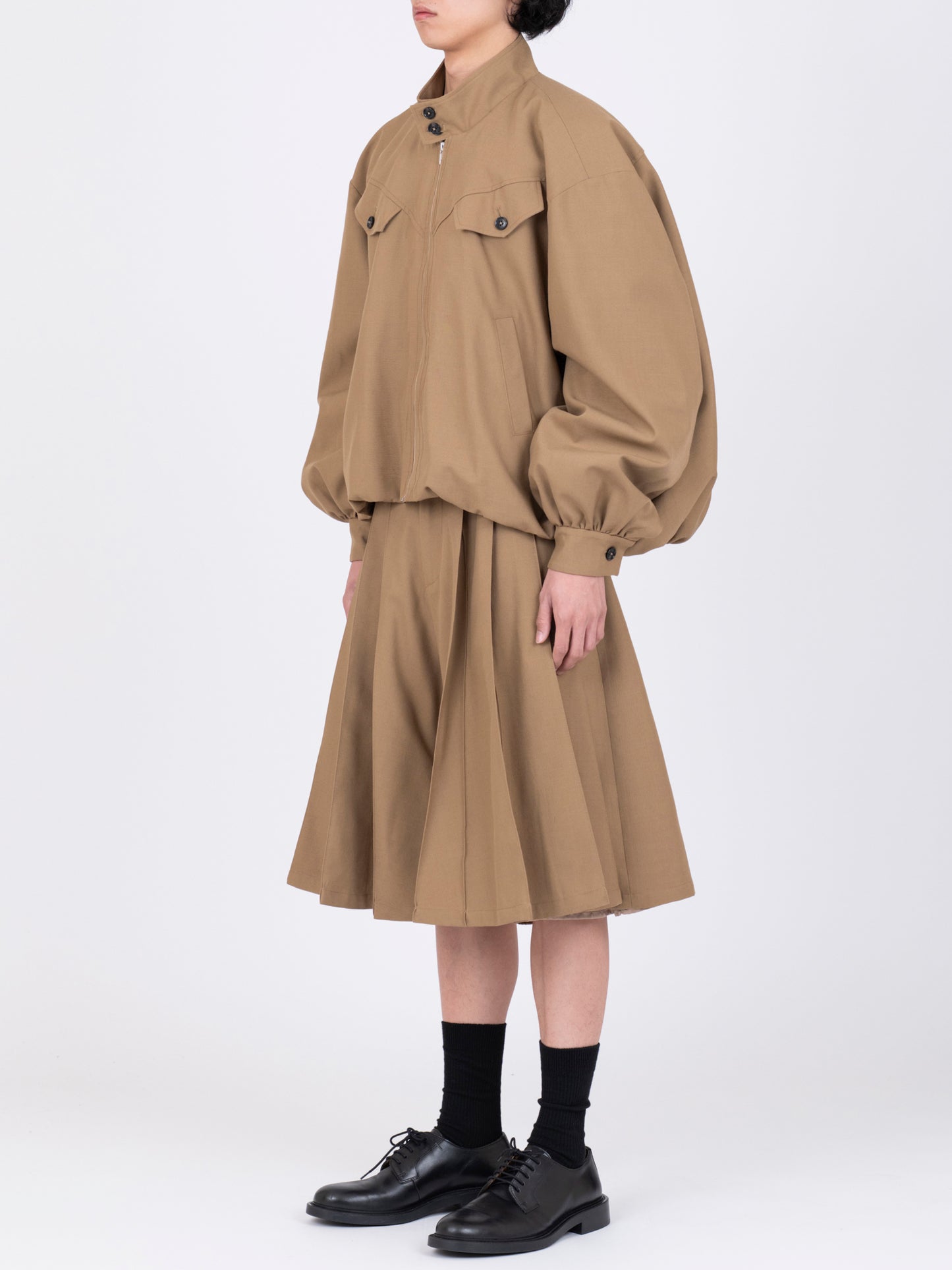 Gabardine Balloon  Harrington Jacket
