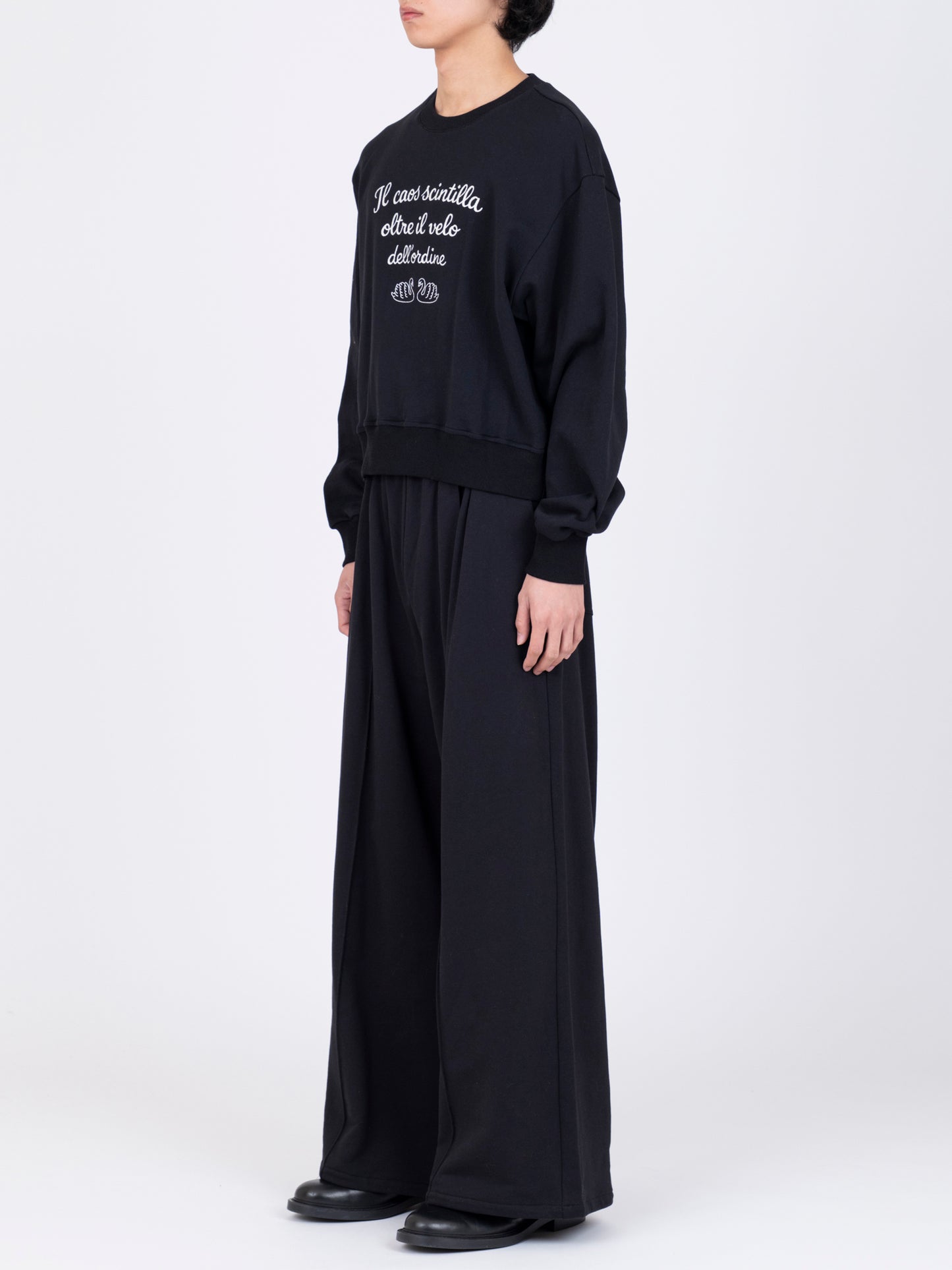 Swan Embroidered Jersey Top