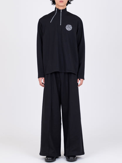 Double Zip High Neck T-Shirt